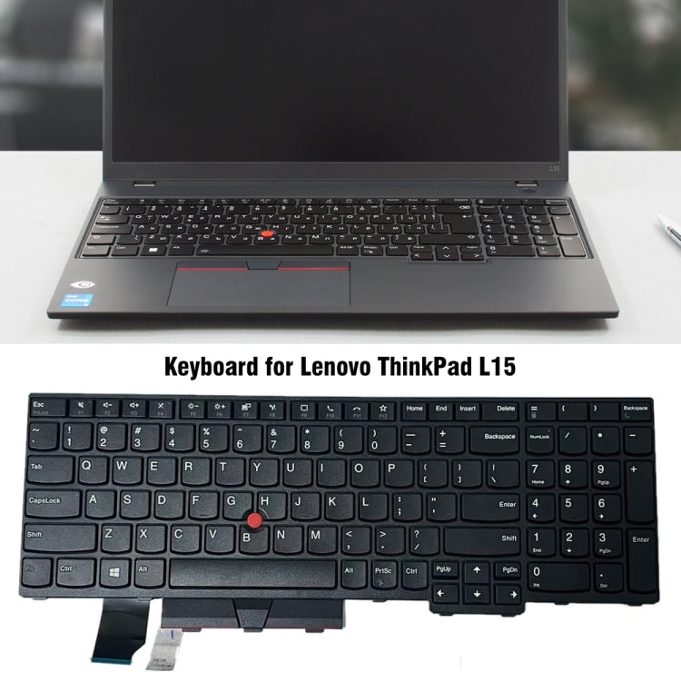 For Lenovo ThinkPad L15 20U3 20U4 20U7 20U8 US Version Laptop Keyboard - Lenovo Spare Parts by PMC Jewellery | Online Shopping South Africa | PMC Jewellery