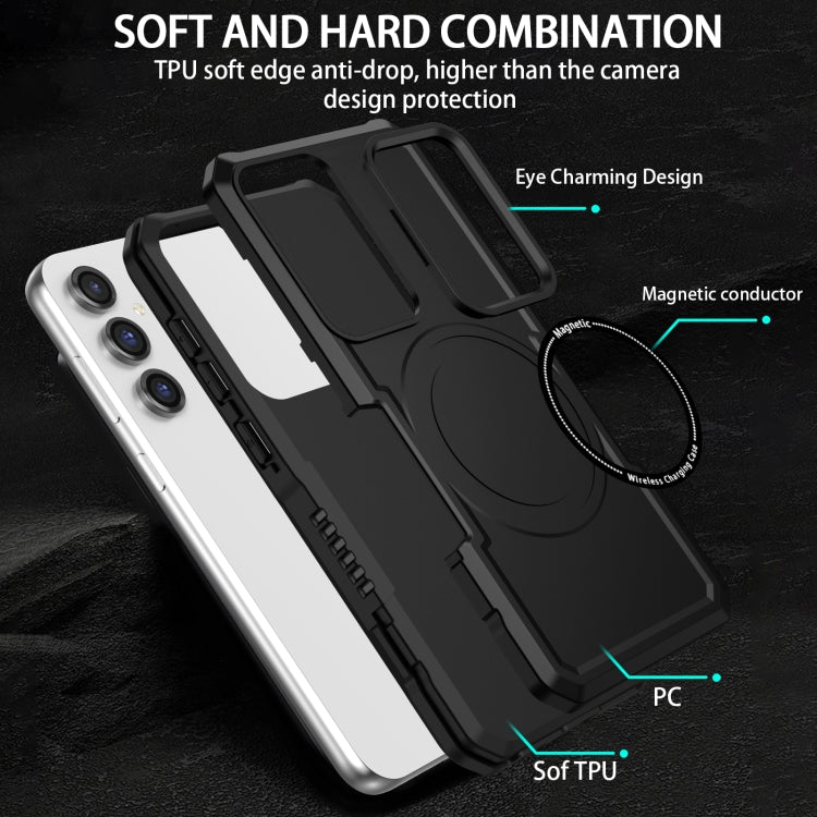 For Samsung Galaxy S23 FE MagSafe Shockproof Armor Phone Case(Black) - Galaxy S23 5G Cases by PMC TechLife | Online Shopping South Africa | PMC TechLife