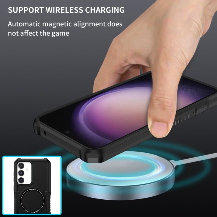 For Samsung Galaxy S23 FE MagSafe Shockproof Armor Phone Case(Black) - Galaxy S23 5G Cases by PMC TechLife | Online Shopping South Africa | PMC TechLife