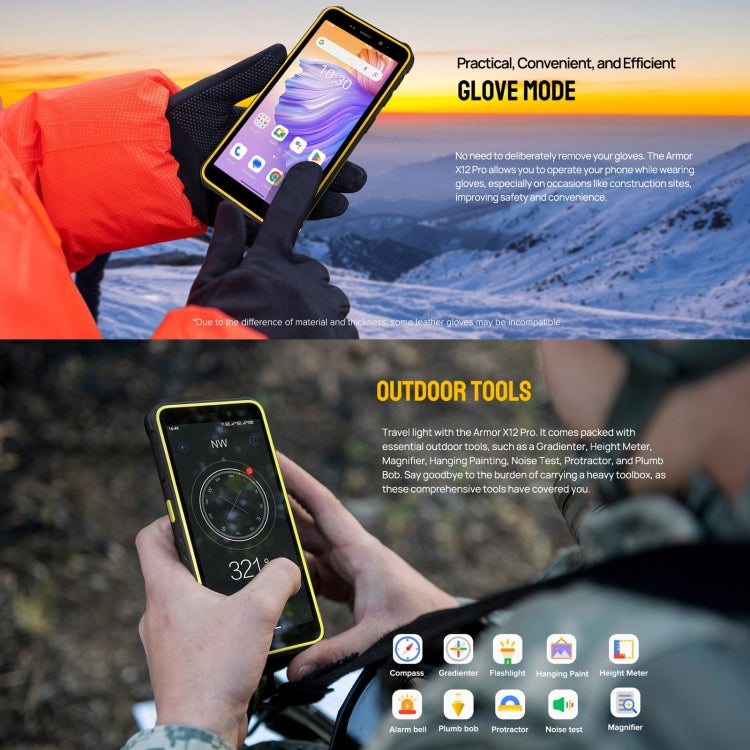 [HK Warehouse] Ulefone Armor X12 Pro, 4GB+64GB, IP68/IP69K Rugged Phone, 5.45 inch Android 13 MediaTek Helio G36 Octa Core, Network: 4G, NFC(Less Green) - Ulefone by Ulefone | Online Shopping South Africa | PMC Jewellery