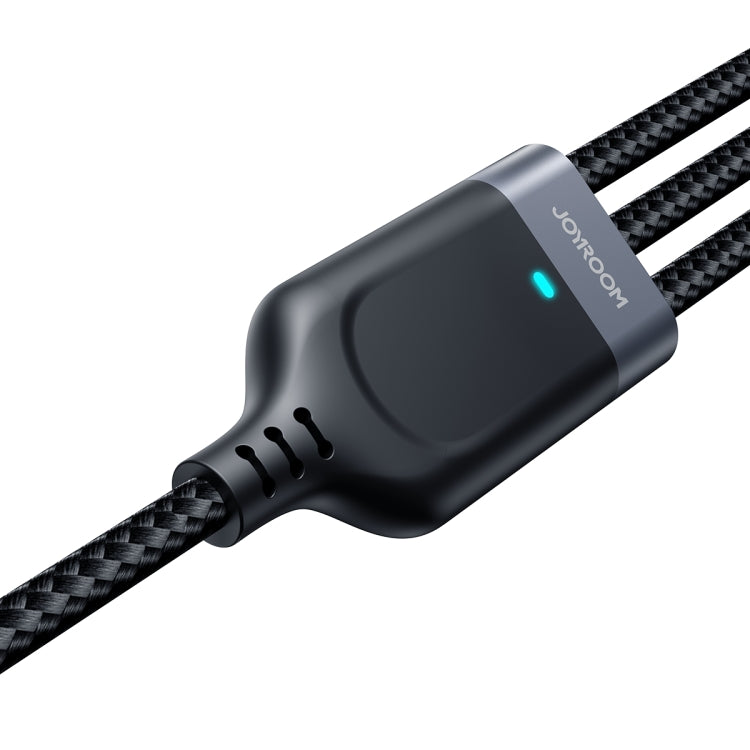 JOYROOM A18 3.5A USB to 8 Pin+USB-C/Type-C+Micro USB 3 in 1 Data Cable, Length:0.3m(Black) - Multifunction Cable by JOYROOM | Online Shopping South Africa | PMC TechLife