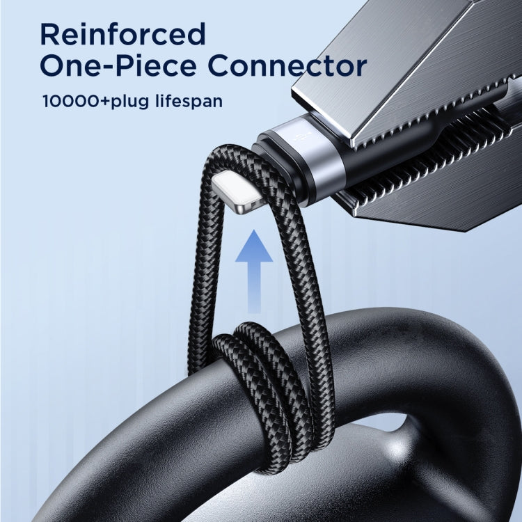 JOYROOM A18 3.5A USB to 8 Pin+USB-C/Type-C+Micro USB 3 in 1 Data Cable, Length:0.3m(Black) - Multifunction Cable by JOYROOM | Online Shopping South Africa | PMC TechLife