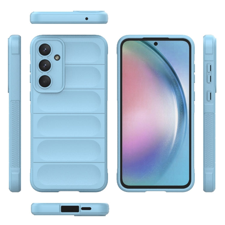 For Samsung Galaxy A55 5G Magic Shield TPU + Flannel Phone Case(Light Blue) - free shipping - PMC TechLife - Order now!