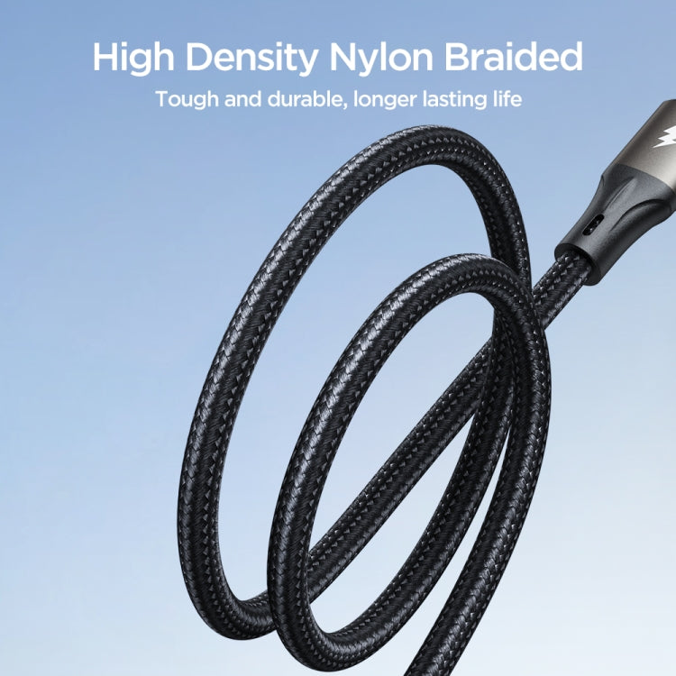 JOYROOM SA25-AC3 3A USB to USB-C/Type-C Fast Charge Data Cable, Length:2m(Black) - USB-C & Type-C Cable by JOYROOM | Online Shopping South Africa | PMC TechLife
