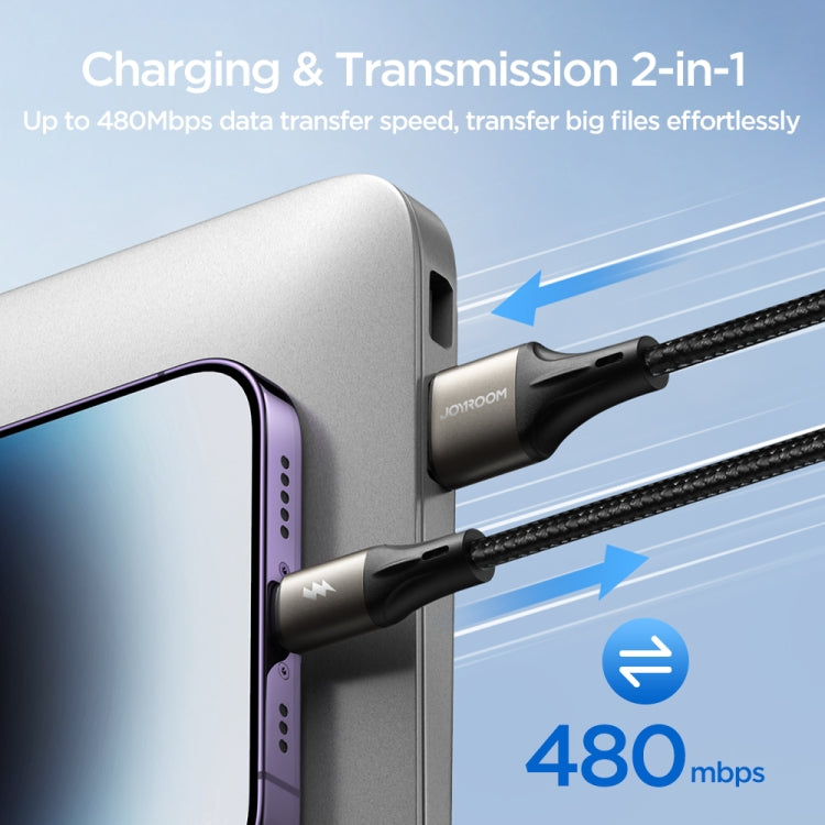 JOYROOM SA25-AL3 3A USB to 8 Pin Fast Charge Data Cable, Length:1.2m(Black) - Normal Style Cable by JOYROOM | Online Shopping South Africa | PMC TechLife