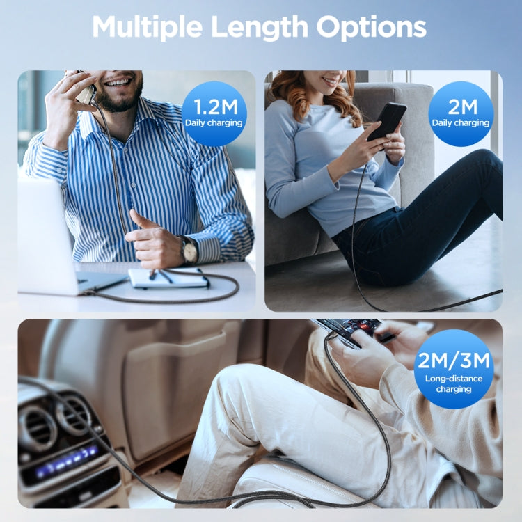 JOYROOM SA25-AM3 3A USB to Micro USB Fast Charge Data Cable, Length:1.2m(Black) - free shipping - PMC TechLife - Order now!