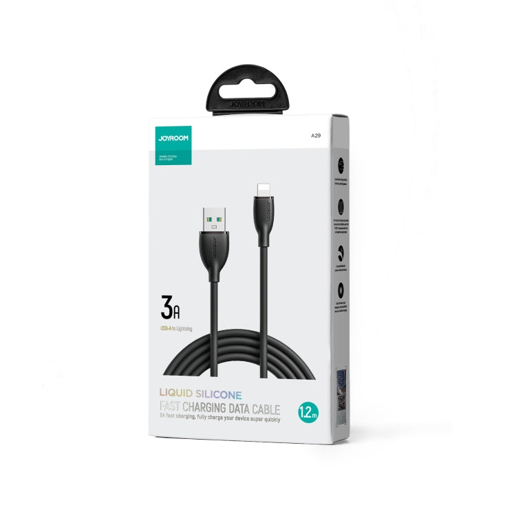 JOYROOM SA29-AL3 3A USB to 8 Pin Liquid Silicone Fast Charging Data Cable, Length: 1.2m(Black) - Normal Style Cable by JOYROOM | Online Shopping South Africa | PMC Jewellery