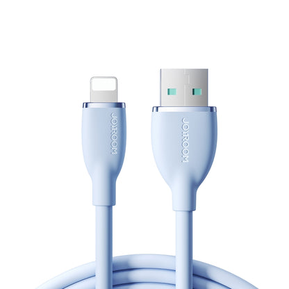 JOYROOM SA29-AL3 3A USB to 8 Pin Liquid Silicone Fast Charging Data Cable, Length: 1.2m(Blue) - Normal Style Cable by JOYROOM | Online Shopping South Africa | PMC Jewellery