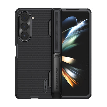 For Samsung Galaxy Z Fold5 NILLKIN Frosted Fold PC + TPU Phone Case with Holder(Black) - Galaxy Z Fold5 Cases by NILLKIN | Online Shopping South Africa | PMC Jewellery