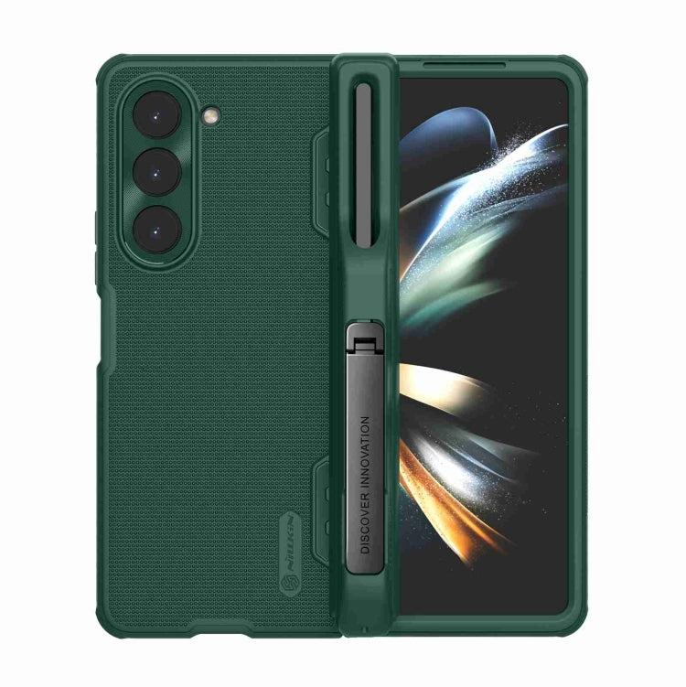 For Samsung Galaxy Z Fold5 NILLKIN Frosted Fold PC + TPU Phone Case with Pen Slot(Green) - Galaxy Z Fold5 Cases by NILLKIN | Online Shopping South Africa | PMC Jewellery | Buy Now Pay Later Mobicred