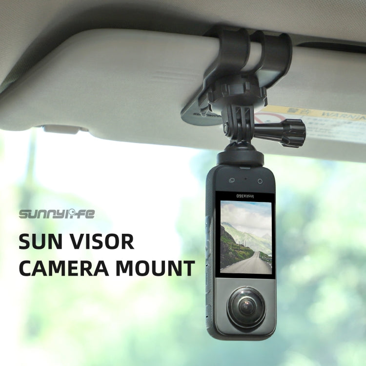 Sunnylife ZJ585 Sun Visor Camera Mount Quick Release Holder 360 Degree Rotating Vlog Bracket(Black) - Case & Bags by Sunnylife | Online Shopping South Africa | PMC TechLife | Buy Now Pay Later Mobicred