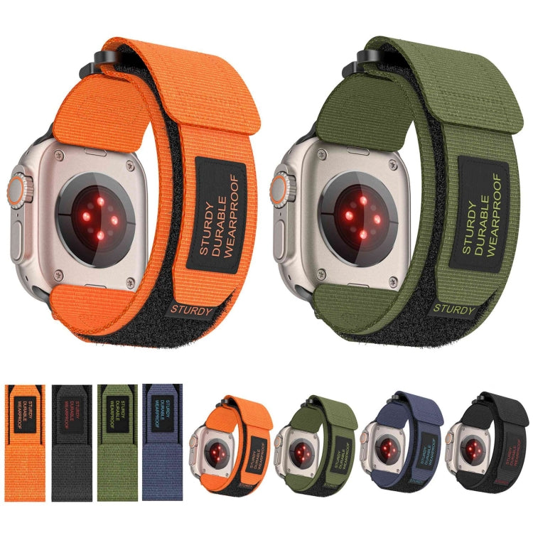 For Apple Watch Series 9 45mm AW Nylon Two-Section Watch Band(Orange) - free shipping - PMC TechLife - Order now!