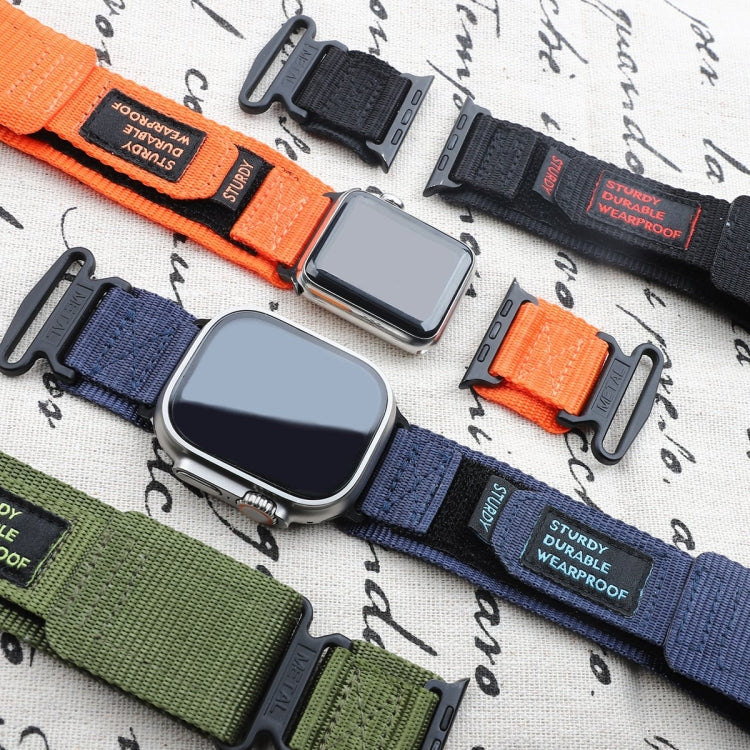 For Apple Watch Series 9 41mm AW Nylon Two-Section Watch Band(Blue) - free shipping - PMC TechLife - Order now!
