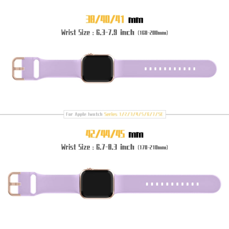 For Apple Watch 8 45mm Pin Buckle Silicone Watch Band(Lavender) - Watch Bands by PMC TechLife | Online Shopping South Africa | PMC TechLife