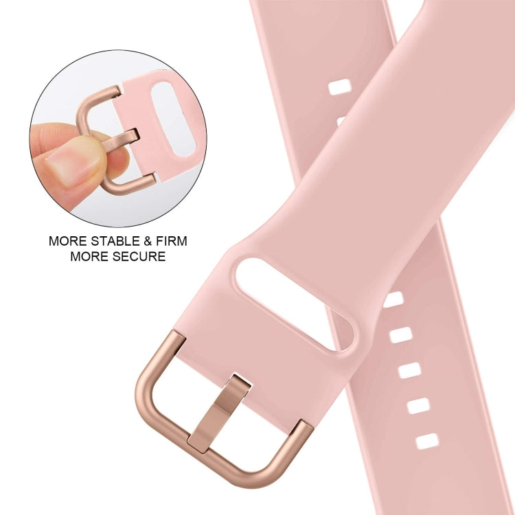 For Apple Watch Series 7 41mm Pin Buckle Silicone Watch Band(Pink) - free shipping - PMC TechLife - Order now!