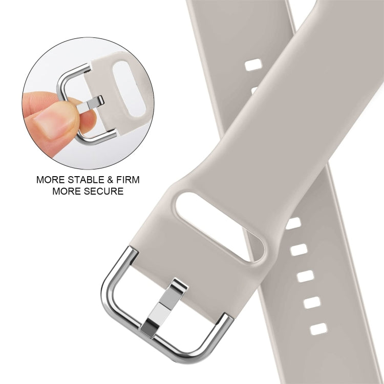 For Apple Watch SE 40mm Pin Buckle Silicone Watch Band(Starlight) - Watch Bands by PMC TechLife | Online Shopping South Africa | PMC TechLife