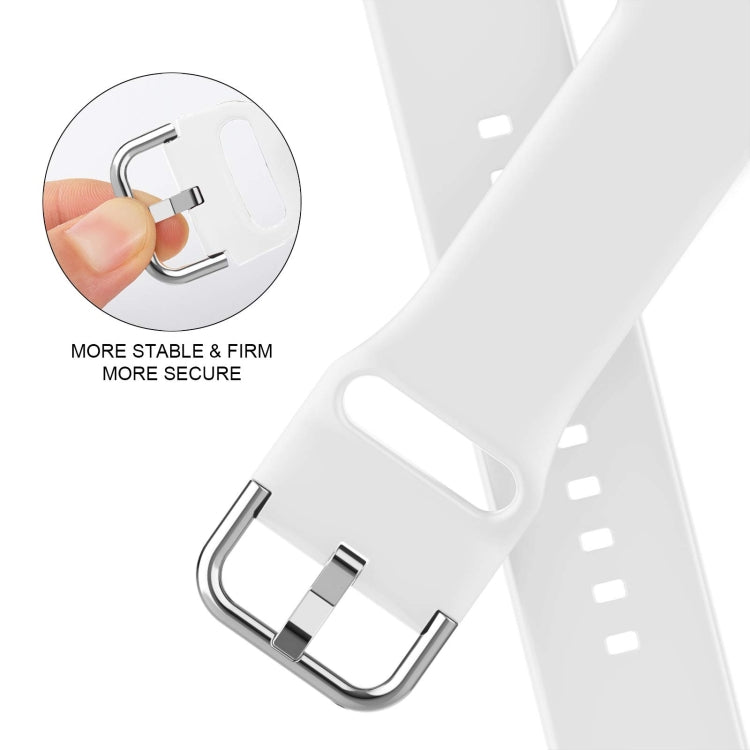 For Apple Watch 6 40mm Pin Buckle Silicone Watch Band(White) - Watch Bands by PMC TechLife | Online Shopping South Africa | PMC TechLife