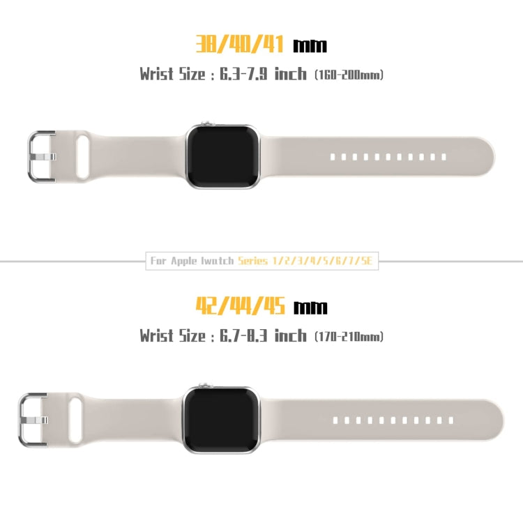 For Apple Watch 6 40mm Pin Buckle Silicone Watch Band(Starlight) - Watch Bands by PMC TechLife | Online Shopping South Africa | PMC TechLife