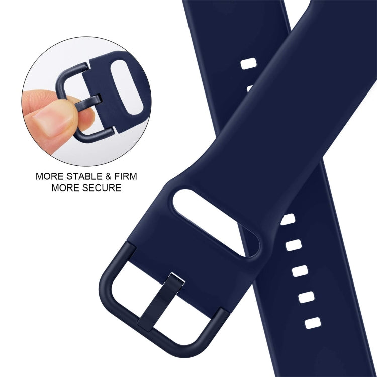 For Apple Watch 4 44mm Pin Buckle Silicone Watch Band(Midnight Blue) - Watch Bands by PMC TechLife | Online Shopping South Africa | PMC TechLife