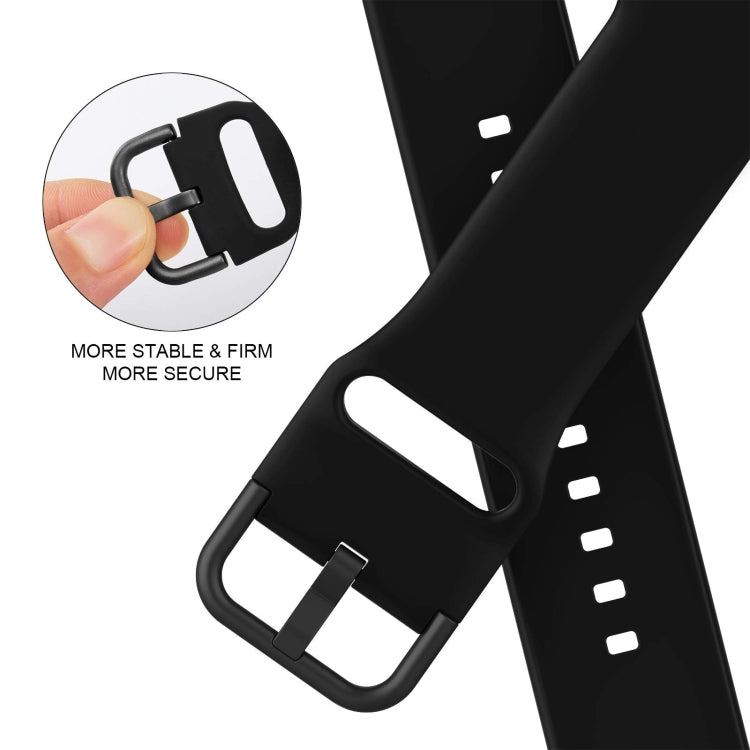 For Apple Watch 4 40mm Pin Buckle Silicone Watch Band(Black) - Watch Bands by PMC TechLife | Online Shopping South Africa | PMC TechLife