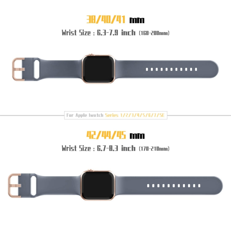 For Apple Watch 4 40mm Pin Buckle Silicone Watch Band(Blue Grey) - Watch Bands by PMC TechLife | Online Shopping South Africa | PMC TechLife