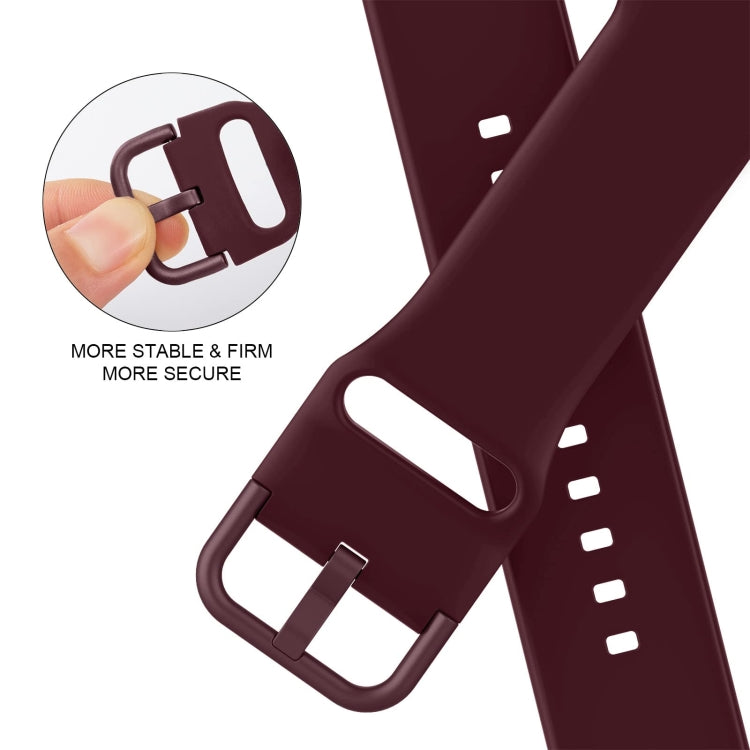 For Apple Watch 2 42mm Pin Buckle Silicone Watch Band(Wine Red) - Watch Bands by PMC TechLife | Online Shopping South Africa | PMC TechLife