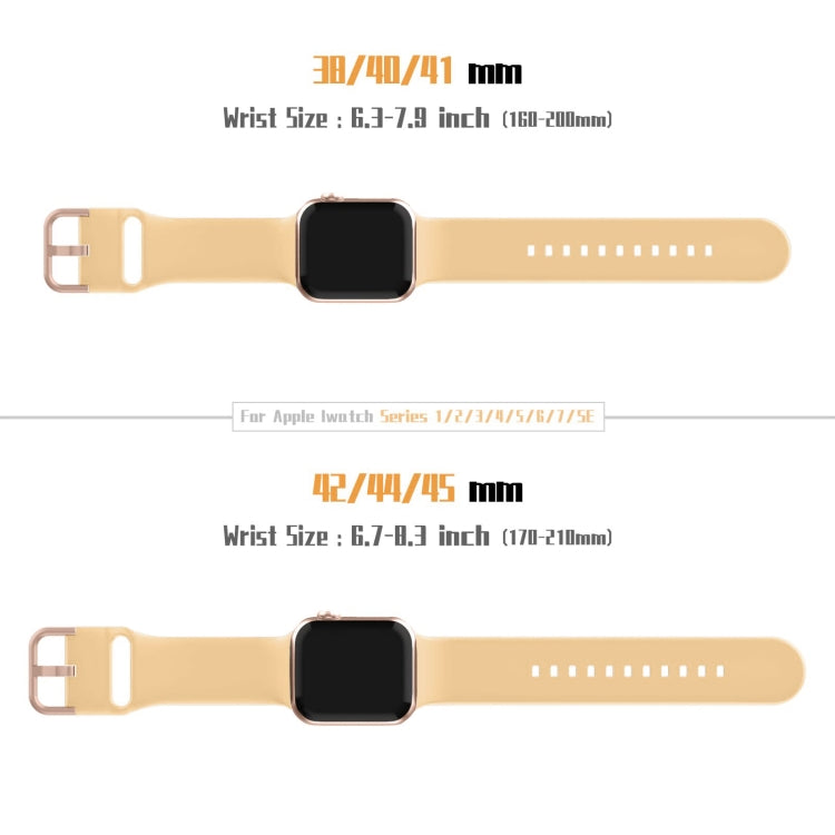 For Apple Watch 2 38mm Pin Buckle Silicone Watch Band(Light Orange) - Watch Bands by PMC TechLife | Online Shopping South Africa | PMC TechLife