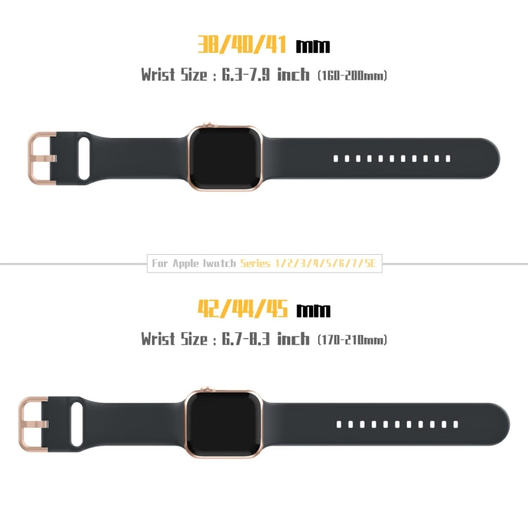 For Apple Watch 42mm Pin Buckle Silicone Watch Band(Dark Grey) - Watch Bands by PMC TechLife | Online Shopping South Africa | PMC TechLife