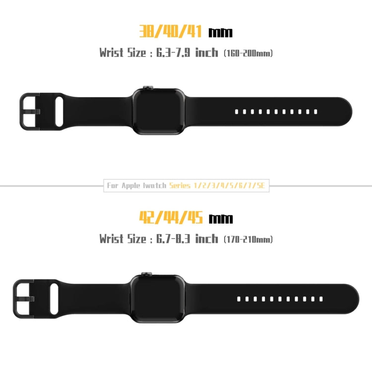 For Apple Watch 38mm Pin Buckle Silicone Watch Band(Black) - Watch Bands by PMC TechLife | Online Shopping South Africa | PMC TechLife