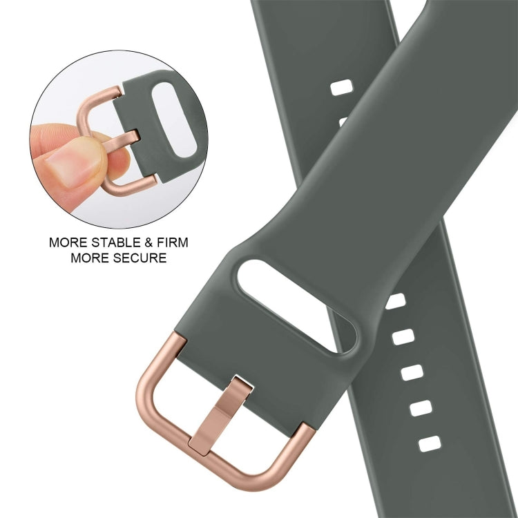For Apple Watch Series 9 41mm Pin Buckle Silicone Watch Band(Olive) - Watch Bands by PMC TechLife | Online Shopping South Africa | PMC TechLife