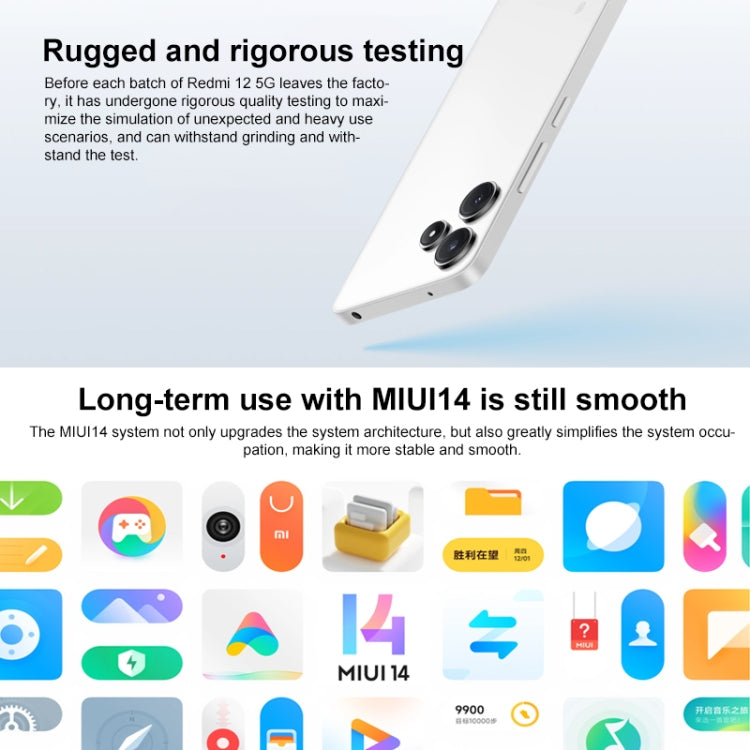 Xiaomi Redmi 12 5G, 6GB+128GB,  6.79 inch MIUI 14 Qualcomm Snapdragon 4 Gen2 Octa Core up to 2.2GHz, Network: 5G, Not Support Google Play(Dark Grey) - Xiaomi Redmi by Xiaomi | Online Shopping South Africa | PMC Jewellery
