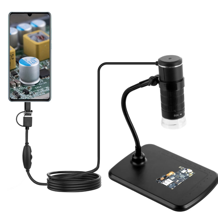 AN104 1000X 3 in 1 Digital Microscope with Helical Tube Bracket - Digital Microscope by PMC TechLife | Online Shopping South Africa | PMC TechLife | Buy Now Pay Later Mobicred