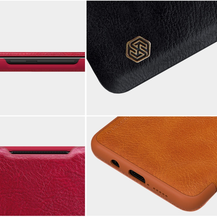 For Xiaomi Note 10 Lite NILLKIN QIN Series Crazy Horse Texture Horizontal Flip Leather Case with Card Slot(Red) - Xiaomi Cases by NILLKIN | Online Shopping South Africa | PMC Jewellery