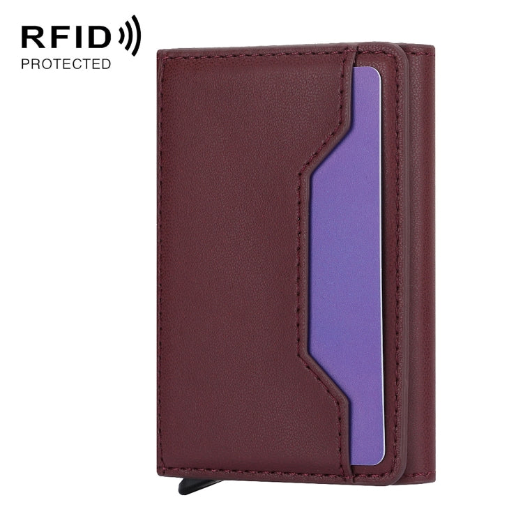 Anti Theft Brush Card Bag, Size:10x6x3cm(Wine Red) - Antimagnetic RFID Package by PMC TechLife | Online Shopping South Africa | PMC TechLife | Buy Now Pay Later Mobicred