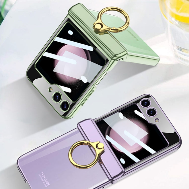 For Samsung Galaxy Z Flip5 GKK Magnetic Folding Phantom Rotary Phone Case with Ring Holder(Purple) - Galaxy Z Flip5 Cases by GKK | Online Shopping South Africa | PMC Jewellery | Buy Now Pay Later Mobicred