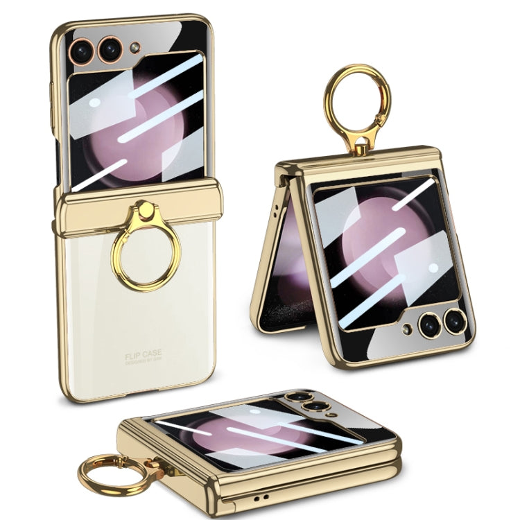 For Samsung Galaxy Z Flip5 GKK Magnetic Folding Phantom Rotary Phone Case with Ring Holder(Champagne Gold) - Galaxy Z Flip5 Cases by GKK | Online Shopping South Africa | PMC Jewellery