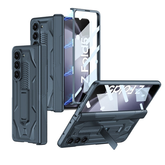 For Samsung Galaxy Z Fold5 GKK Integrated Magnetic Armor Flip Phone Case with Holder(Green) - Galaxy Z Fold5 Cases by GKK | Online Shopping South Africa | PMC Jewellery