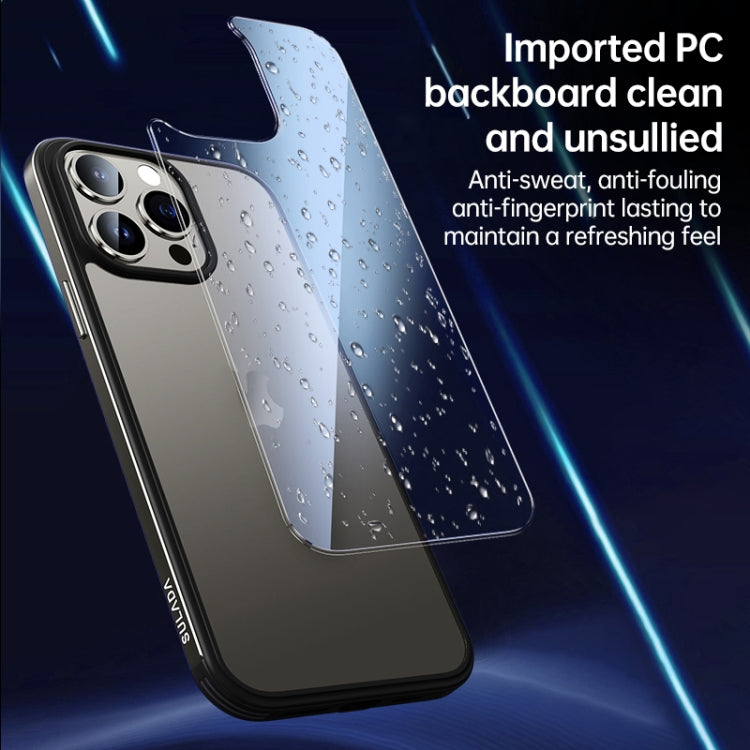 For iPhone 15 Pro Max SULADA Metal Frame + Nano Glass + TPU Phone Case(Blue) - iPhone 15 Pro Max Cases by SULADA | Online Shopping South Africa | PMC TechLife | Buy Now Pay Later Mobicred