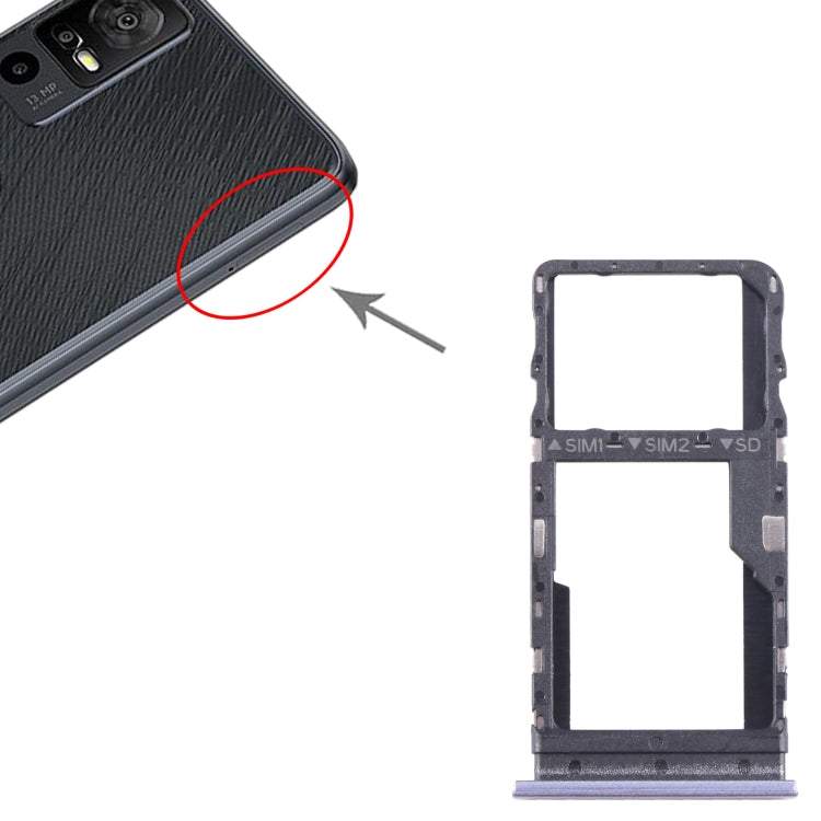 For TCL 40 XE Original SIM + Micro SD Card Tray(Purple) - For TCL by PMC TechLife | Online Shopping South Africa | PMC TechLife