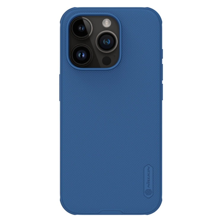 For iPhone 15 Pro NILLKIN Frosted Shield Pro Magnetic Magsafe Phone Case(Blue) - iPhone 15 Pro Cases by NILLKIN | Online Shopping South Africa | PMC Jewellery