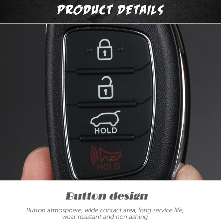 For Hyundai 3-button Folding Car Key Shell with Silver Metal Edge - Remote Car Key by PMC TechLife | Online Shopping South Africa | PMC TechLife