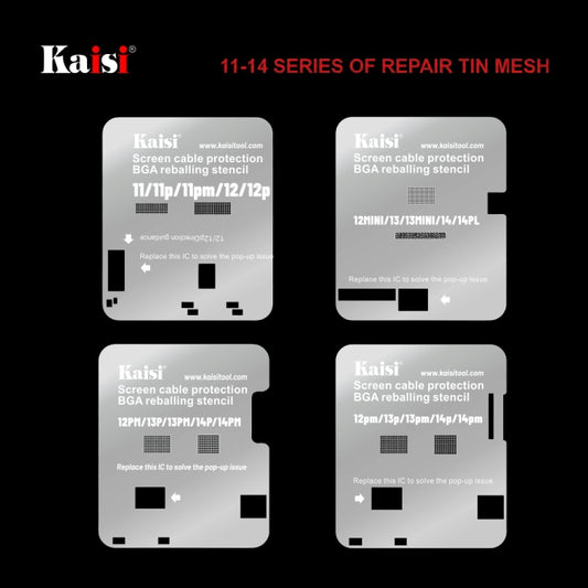 Kaisi LCD Screen IC BGA Reballing Stencil for iPhone 11 to 14 Pro Max - BGA Stencils by Kaisi | Online Shopping South Africa | PMC Jewellery