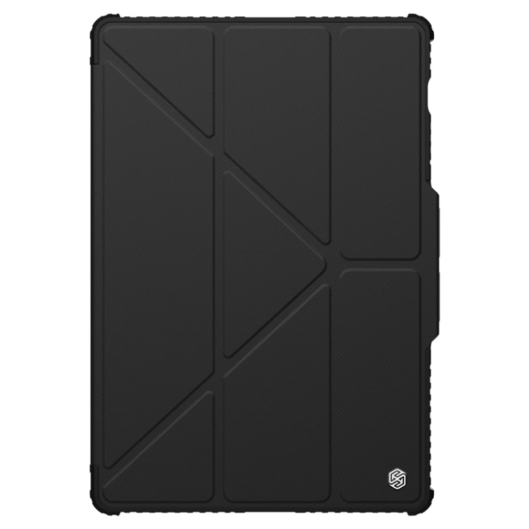 For Samsung Galaxy Tab S9 Ultra NILLKIN Bumper Pro Multi-angle Folding Style Tablet Leather Case(Black) - free shipping - PMC TechLife - Order now!