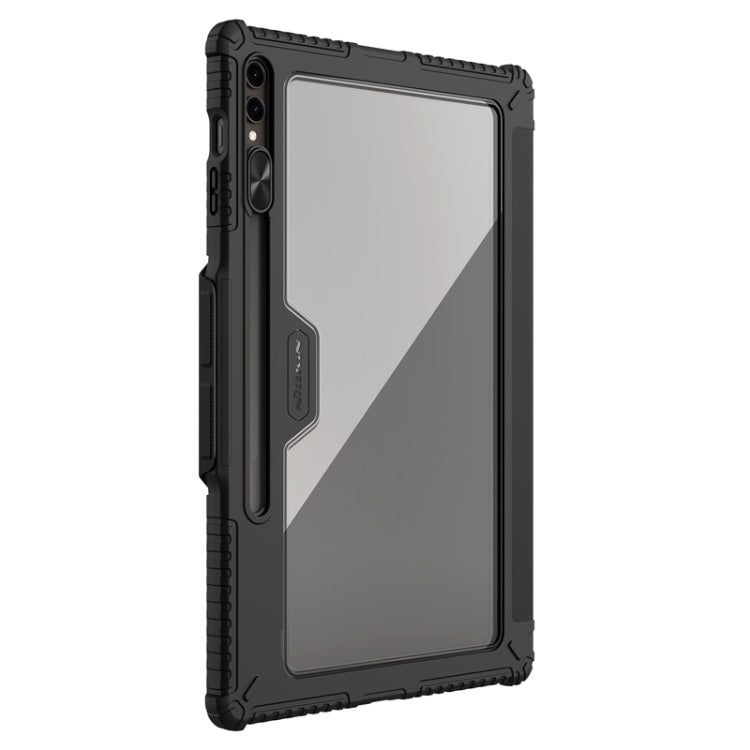 For Samsung Galaxy Tab S9 Ultra NILLKIN Bumper Pro Multi-angle Folding Style Tablet Leather Case(Black) - free shipping - PMC TechLife - Order now!