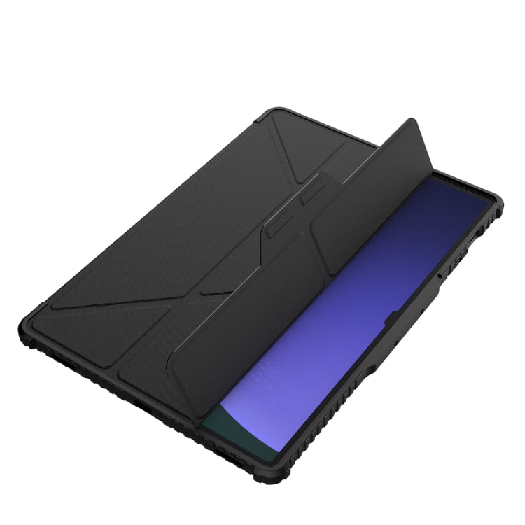 For Samsung Galaxy Tab S9 Ultra NILLKIN Bumper Pro Multi-angle Folding Style Tablet Leather Case(Black) - free shipping - PMC TechLife - Order now!