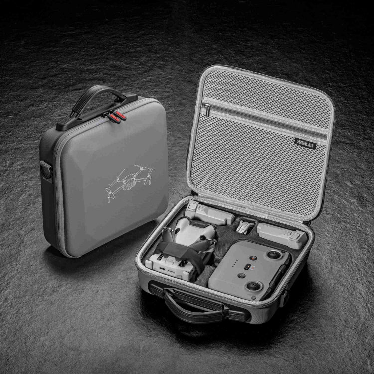 For DJI Mini 4 Pro / N2 STARTRC Shoulder Storage Bag PU Handbag(Grey) - free shipping - PMC TechLife - Order now!