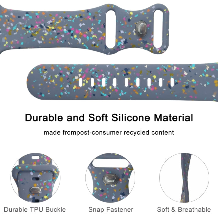 For Apple Watch Ultra 2 49mm Floral Silicone Watch Band(Grey) - Watch Bands by PMC TechLife | Online Shopping South Africa | PMC TechLife
