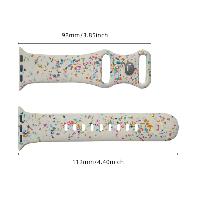 For Apple Watch Ultra 49mm Floral Silicone Watch Band(Starlight) - Watch Bands by PMC TechLife | Online Shopping South Africa | PMC TechLife