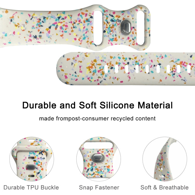 For Apple Watch Serie 7 41mm Floral Silicone Watch Band(Starlight) - free shipping - PMC TechLife - Order now!