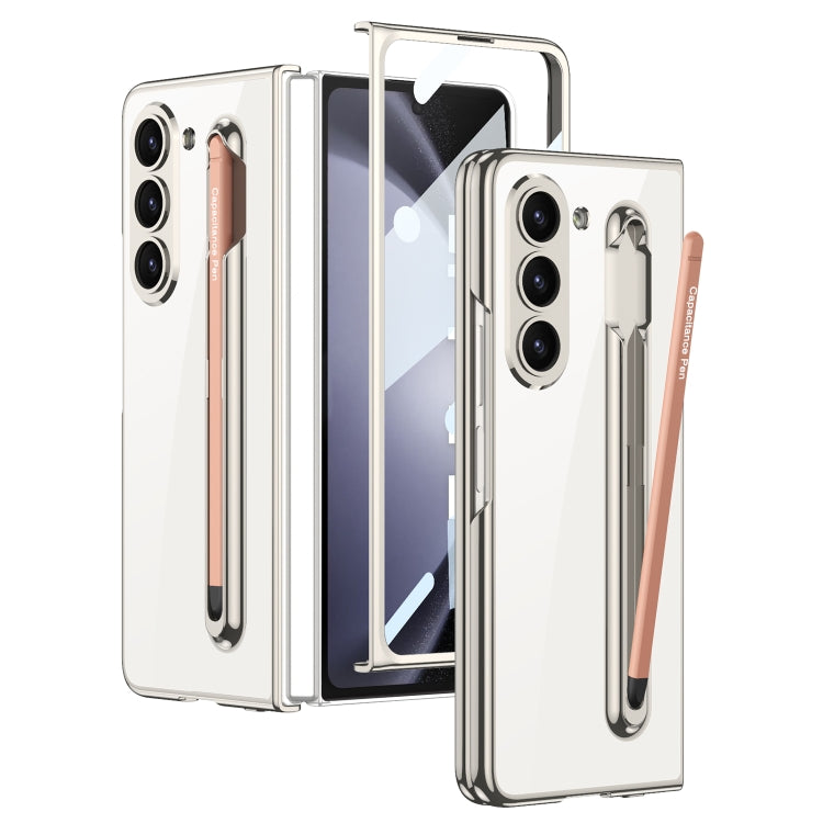 For Samsung Galaxy Z Fold5 5G GKK Integrated PC Phone Case with Pen Slot, No Include Pen(Silver) - Galaxy Z Fold5 Cases by GKK | Online Shopping South Africa | PMC Jewellery | Buy Now Pay Later Mobicred